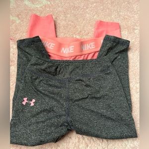 Girls Nike size 3t Nike and Under Armour leggings